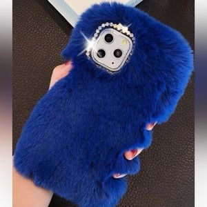 Rhinestone Decor Fluffy Iphone 11 Pro Max Case